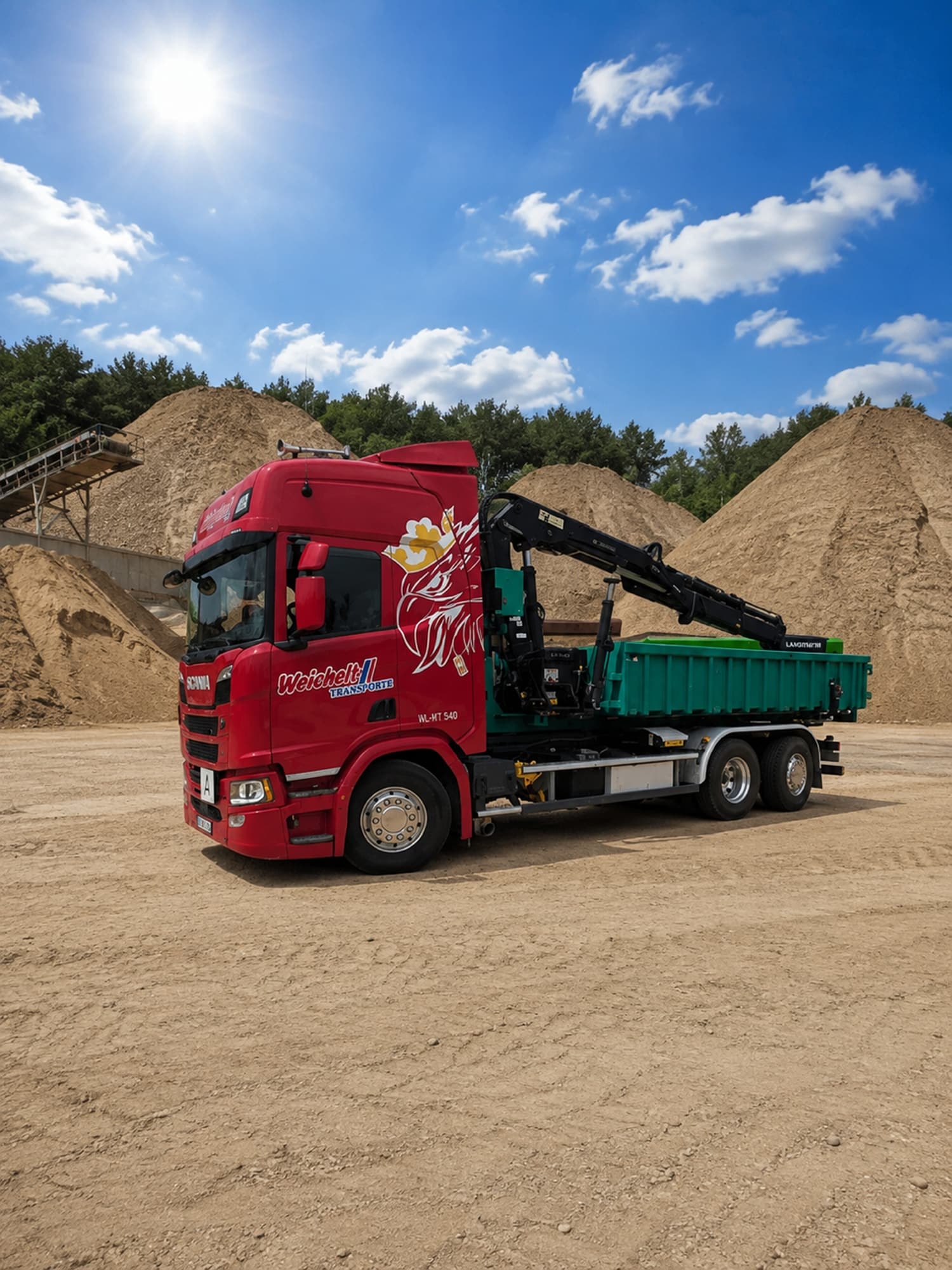 Scania-Lkw von Weichelt Transporte